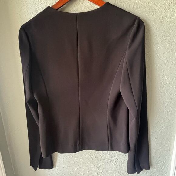 THEORY Black Tarlan-Admiral Zip Front Jacket size 2 - Picture 6 of 9